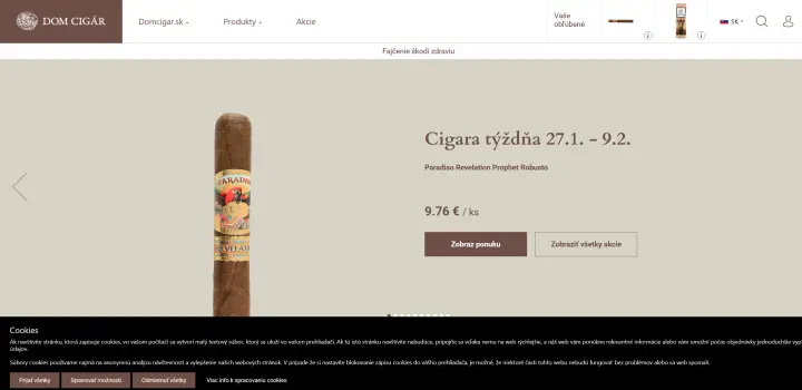 E-shop na mieru riešenie pre Domcigar.sk