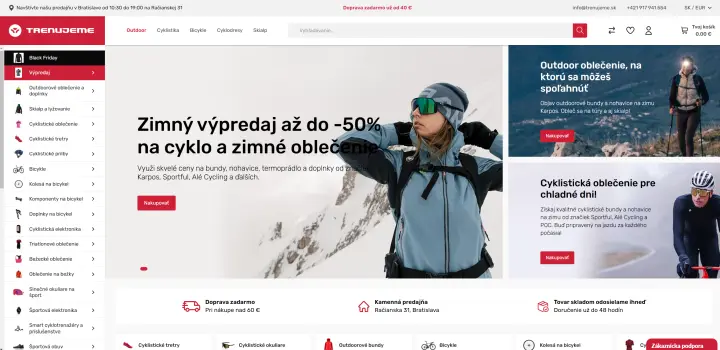 E-shop na mieru a tvorba riešenia pre Trenujeme.sk